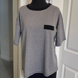 NAIF Black and White Checkered Top